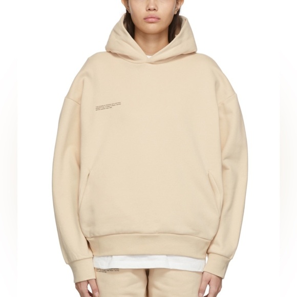 Pangaia Tops - Pangaia Beige 365 Hoodie 100% Organic Cotton Tan Cream Unisex Pocket M